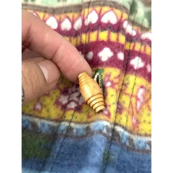 Vintage Southwestern Vest Womens USA Made Button Up Aero 1990s‎ Small Fringe - Picture 9 of 10